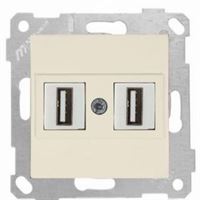 RİTA MEK TUŞ DATA PRİZİ 2*USB KREM 1